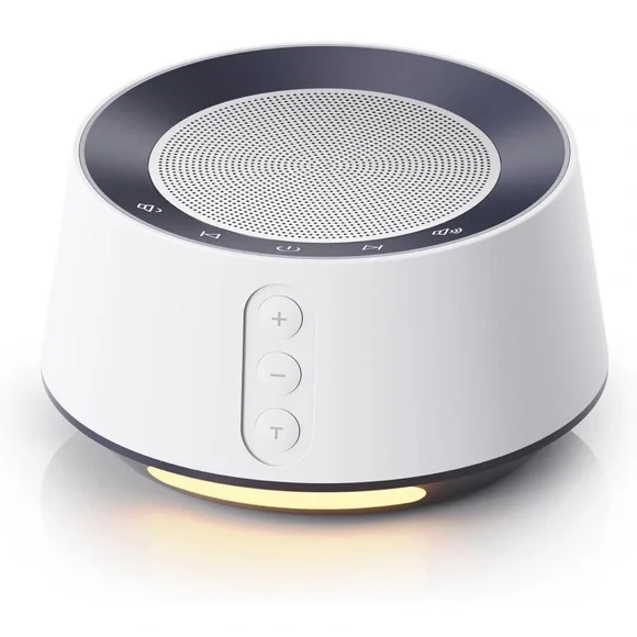 White Noise Sound Machine 14 Soothing Sounds 10 Levels Night Light Nursery - Picture 15 of 16